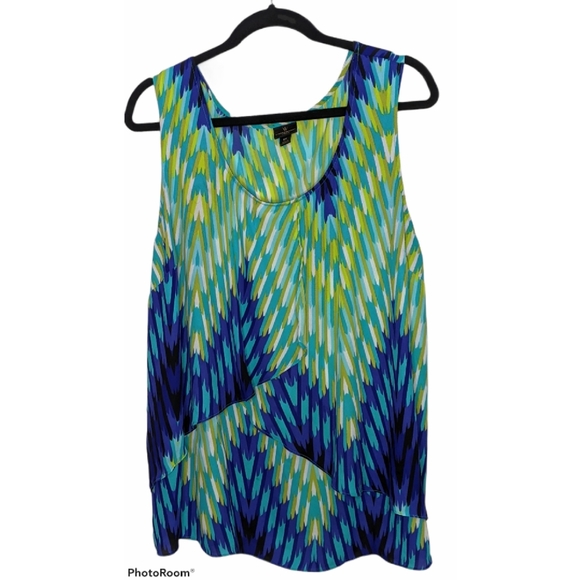 Worthington Layered Summer Sleeveless Blouse 2X - Picture 2 of 4